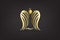 Angel gold skech logo vector