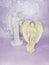 Angel with heart and angel with star, decor figurines, Heavenly STAR Guardian, Divine love