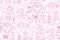 Angel and heart tattoo art 1990s-2000s seamless pattern. Love concept. Happy valentines day.