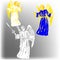 Angel icon. The biblical symbol of the messenger and punisher from God. Vector graphics for church and religious decoration.