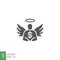 Angel investor, business startup and communication solid icon