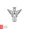 Angel investor communication line icon. Business angel. Informal investor