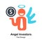 Angel Investor Flat Illustration