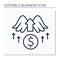 Angel investor line icon