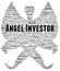 Angel investor word cloud shape