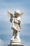 Angel, little girl with wings and flowers, marble statue on Cemetery Cementerio Santa Ifigenia, Santiago de Cuba, Cuba