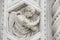 Angel on marble facade of Cathedral Florence