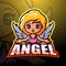 Angel mascot esport logo design