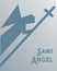 Angel origami icon