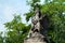 Angel in a park in Kamianets-Podilskyi, Ukraine.