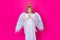 Angel prayer. Child at angel costume with prayer hands, hope and pray concept. Kid with angel wings.  studio