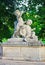 Angel putti statue in Burggarten park in Vienna