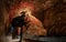 Angel sitting on the rock in Zipaquira Salt Cathedral, Colombia