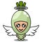 Angel spring onion vegetable mascot costume