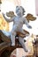 Angel statue on the altar stoning of St. Stephen Protomartyr in Cistercian Abbey of Bronbach in Reicholzheim, Germany