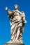 Angel statue on the Ponte Sant`Angelo in Rome