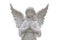 Angel statues isolated on white background
