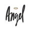 Angel. Sticker for social media content. Vector hand drawn illustration design.