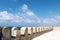 Angel view of blue sea from Citadel of Qaitbay, Alexandria, Egypt