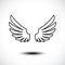 Angel wings line icon