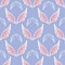 Angel wings seamless sketch pattern