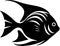 angelfish Black Silhouette Generative Ai