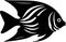 angelfish Black Silhouette Generative Ai
