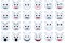 Angels emoticons set or collection