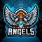 Angels esport mascot logo