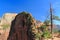 Angels Landing and Great White Throne in Evening Light in Zion Canyon, Zion National Park, Utah, USA