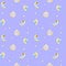 Angels on the moon, pattern for baby,seamless