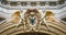 Angels supporting a bishop coat of arms, in the Basilica of Santa Maria del Popolo in Rome, Italy.