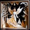 Angels, traditional Christmas decoration, paper cutout style illustration
