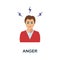 Anger icon. Simple element from personality collection. Creative Anger icon for web design, templates, infographics and more