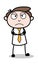 In Anger Mood - Office Businessman Employee Cartoon Vector Illustration