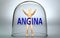 Angina can separate a person from the world and lock in an invisible isolation that limits and restrains - pictured as a human
