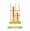 Angklung traditional music instrument from Bamboo. Sundanese Indonesia culture symbol mascot vector
