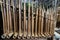 Angklung, traditional wood music instrument played in West Java, Indonesia