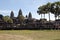 Angkor Cambodia Dec 31 2017, views of tourists on the western terraces of the 12th century Angkor Wat temple