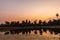 Angkor sunrise Wat seen across the lake