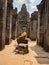 Angkor Thom Temple. The ancient stone faces of Bayon temple. Siem Reap, Cambodia