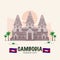 Angkor Wat. cambodia landmark . 7th Wonder of the World.