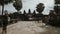 Angkor Wat Cambodia. Long exposure timelapse movement of tourists to the main gate of the temple