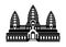 Angkor Wat - Cambodia / World famous buildings vector illustration.