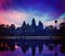 Angkor Wat - famous Cambodian landmark on sunrise