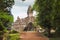 ANGKOR WAT, SIEM REAP, CAMBODIA, October 2016, Visitors at Face towers of the Bayon temple, Five stepped pyramid