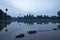 Angkor Wat temple reflected in a lake