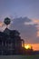 Angkor Wat temple at sunset. View of the northwest corner. Angkor Wat is the largest religious monument in the world.