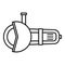 Angle grinder tool icon, outline style