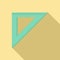 Angle metric ruler icon, flat style